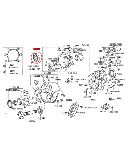 PLACA BOMBA ACEITE TRANSFER J8/10 ORIGINAL TOYOTA LAND CRUISER