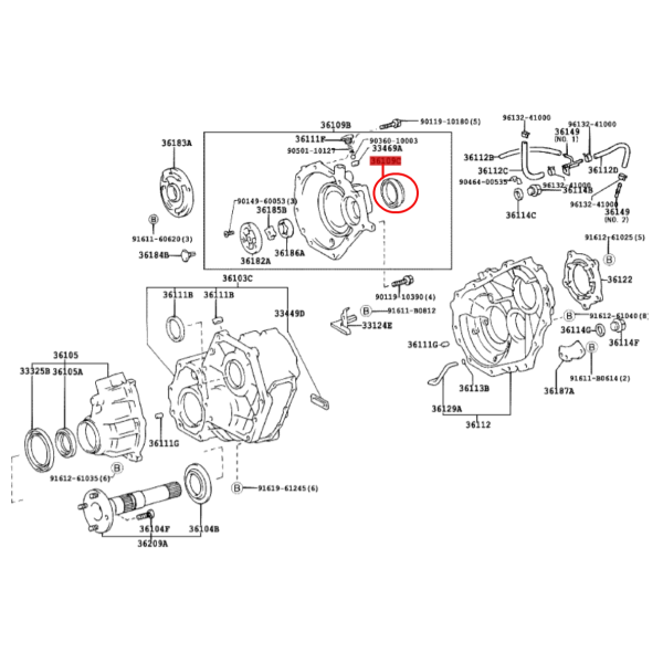 RETEN CAJA TRANSFER TRASERO J10 (UZJ) ORIGINAL TOYOTA LAND CRUISER