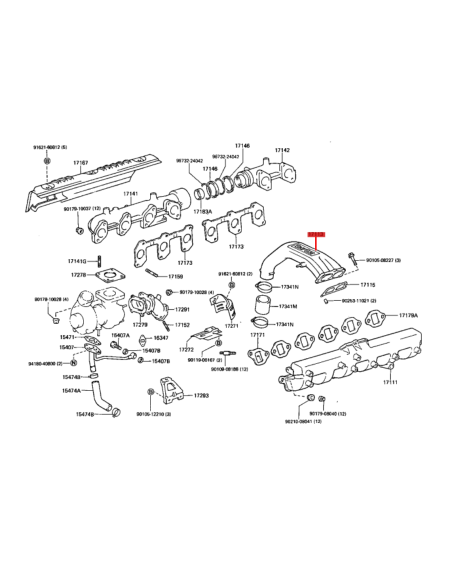TUBO ENTRADA TURBO J8 (12V - 1HDT) ORIGINAL TOYOTA LAND CRUISER