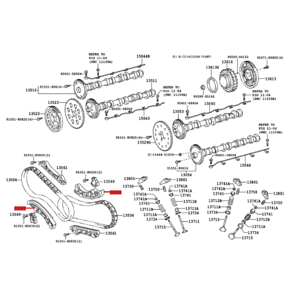 GUIA CADENA DISTRIBUCION  J20 (1VDFTV) ORIGINAL TOYOTA LAND CRUISER