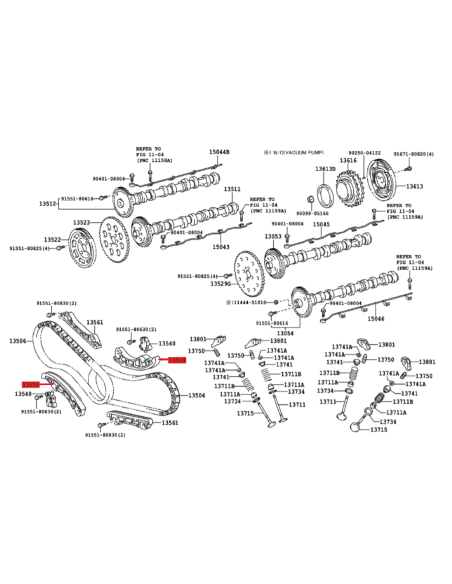 GUIA CADENA DISTRIBUCION  J20 (1VDFTV) ORIGINAL TOYOTA LAND CRUISER