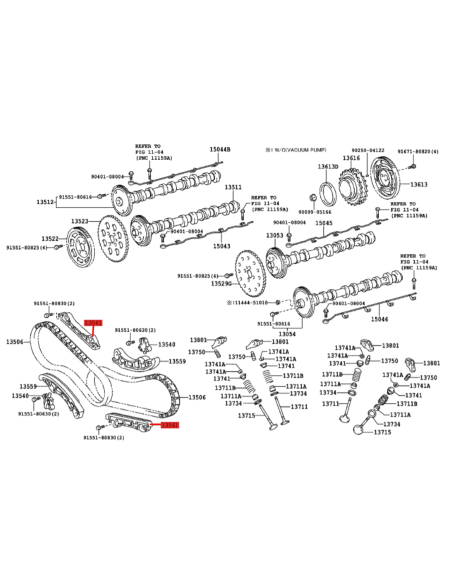 GUIA TENSOR CADENA DISTRIBUCION  J20 (1VDFTV) ORIGINAL TOYOTA LAND CRUISER