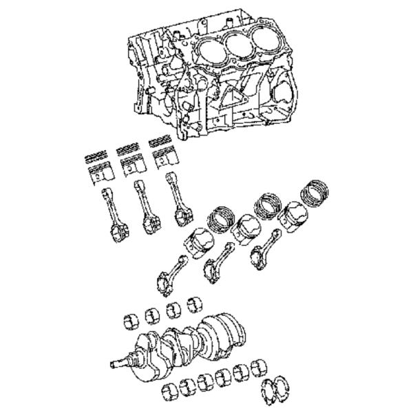 BLOQUE MOTOR EMBIELADO J12/FJ (1GRFE) - V6 ORIGINAL TOYOTA LAND CRUISER