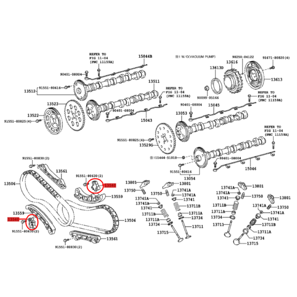 TENSOR CADENA DISTRIBUCION J20 (1VDFTV)  ORIGINAL TOYOTA LAND CRUISER