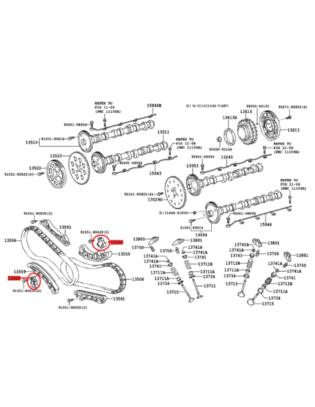 TENSOR CADENA DISTRIBUCION J20 (1VDFTV)  ORIGINAL TOYOTA LAND CRUISER