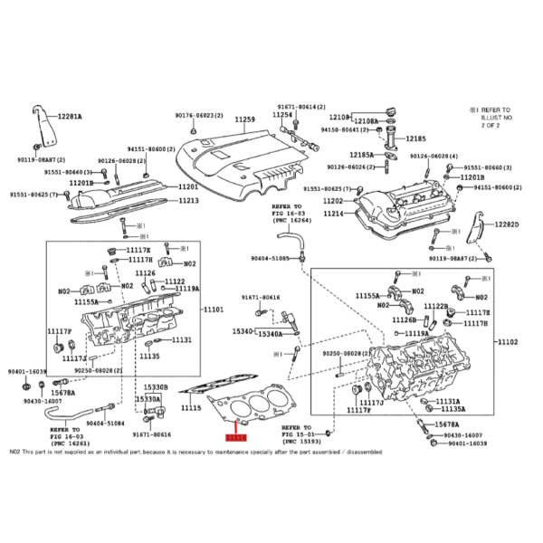 JUNTA CULATA IZQUIERDA J12/FJ (1GRFE)  ORIGINAL TOYOTA LAND CRUISER