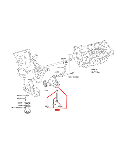 TAPA BOMBA ACEITE J12/FJ (1GRFE)  ORIGINAL TOYOTA LAND CRUISER