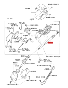 COLUMNA DIRECCION SUPERIOR J12  ORIGINAL TOYOTA LAND CRUISER 2