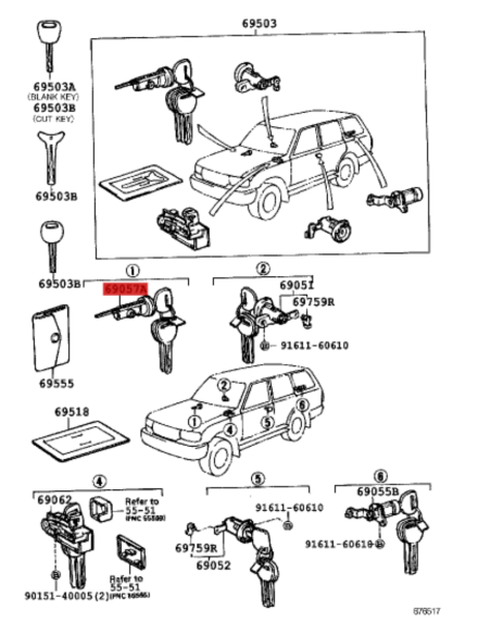 CLAUSOR ARRANQUE J8 ORIGINAL TOYOTA LAND CRUISER