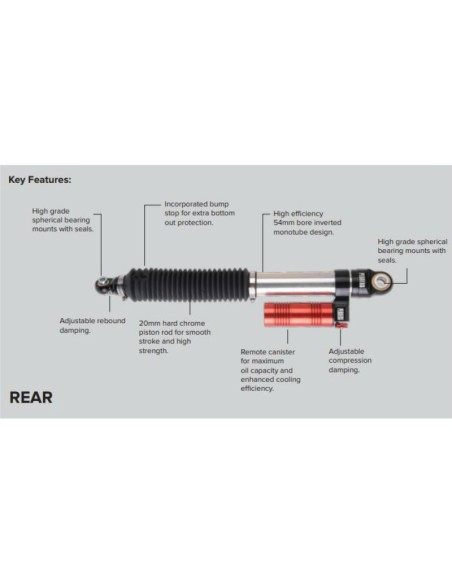 KIT SUSPENSION COILOVER TRAKRYDER EXTREME XA FORD RANGER PX PEDDERS