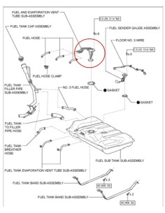 AFORADOR DEPOSITO COMBUSTIBLE ADICIONAL J20 ORIGINAL TOYOTA LAND CRUISER 2