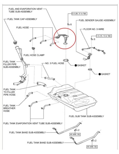 AFORADOR DEPOSITO COMBUSTIBLE ADICIONAL J20 ORIGINAL TOYOTA LAND CRUISER