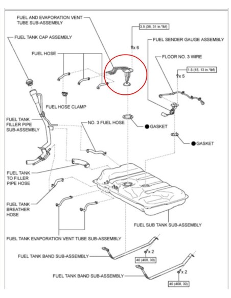AFORADOR DEPOSITO COMBUSTIBLE ADICIONAL J20 ORIGINAL TOYOTA LAND CRUISER