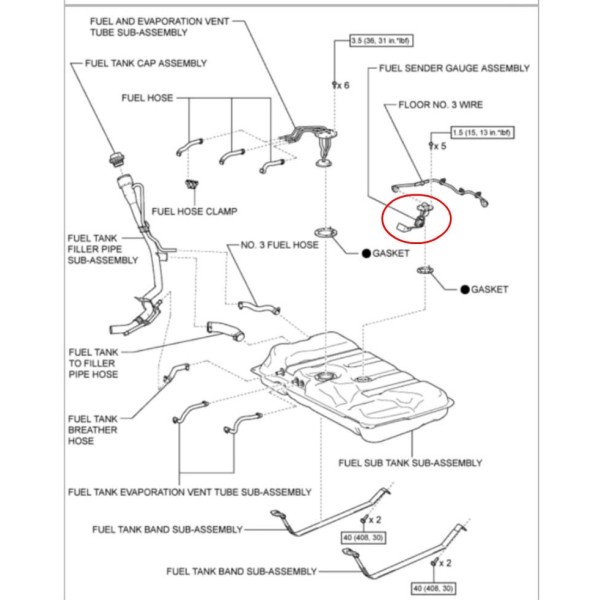 SONDA NIVEL DEPOSITO COMBUSTIBLE ADICIONAL J20 ORIGINAL TOYOTA LAND CRUISER