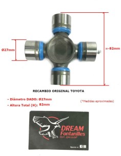 CRUCETA CARDAN DELANTERA HILUX ORIGINAL TOYOTA 2