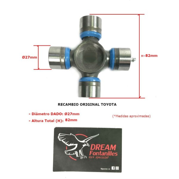 CRUCETA CARDAN DELANTERA HILUX ORIGINAL TOYOTA