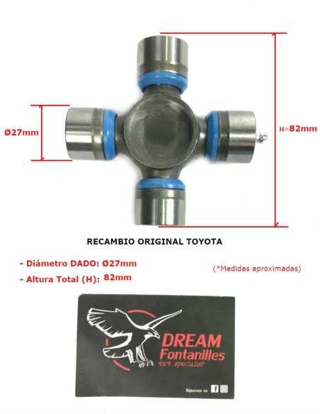 CRUCETA CARDAN DELANTERA HILUX ORIGINAL TOYOTA