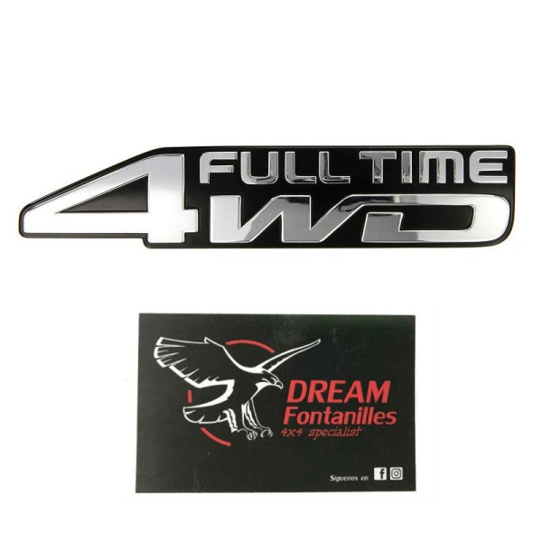 EMBLEMA PORTON TRASERO J8 " FULL TIME 4WD " ORIGINAL TOYOTA LAND CRUISER