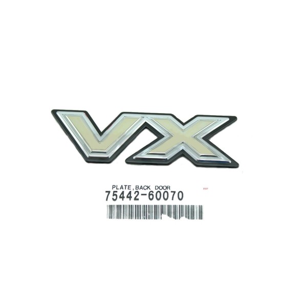 EMBLEMA PORTON TRASERO  J8 " VX " ORIGINAL TOYOTA LAND CRUISER