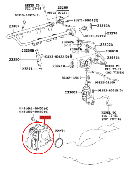 MARIPOSA ACELERACION J12/FJ (1GRFE) ORIGINAL TOYOTA LAND CRUISER
