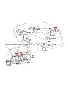 PULVERIZADOR LIMPIA PORTON TRASERO J8 ORIGINAL TOYOTA LAND CRUISER 2
