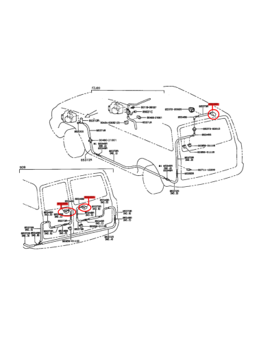 PULVERIZADOR LIMPIA PORTON TRASERO J8 ORIGINAL TOYOTA LAND CRUISER