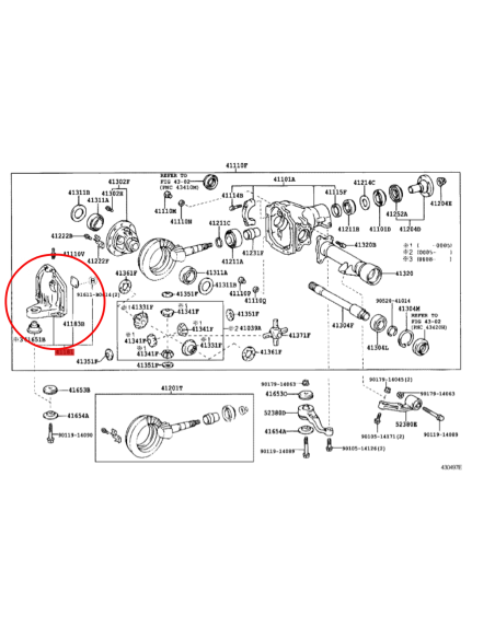 TAPA DIFERENCIAL DELANTERO J10 ORIGINAL TOYOTA LAND CRUISER