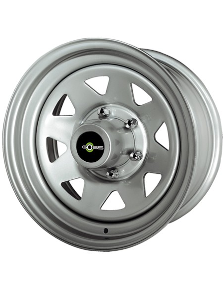 LLANTA GOSS TRIANG. 8x15/6x139,7/ET -25/PLATA