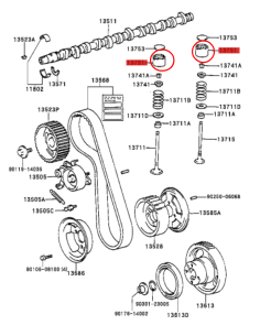 TAQUE VALVULA MOTOR J7/8/9 ORIGINAL TOYOTA LAND CRUISER 2