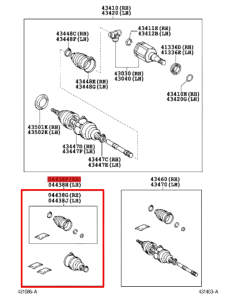 Kit de fole da transmissão dianteira para Hilux Vigo... 2