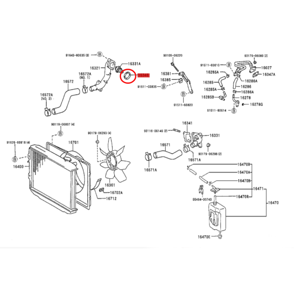 JUNTA TERMOSTATO J9/12/15/HILUX  ORIGINAL TOYOTA LAND CRUISER