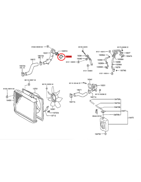 JUNTA TERMOSTATO J9/12/15/HILUX  ORIGINAL TOYOTA LAND CRUISER