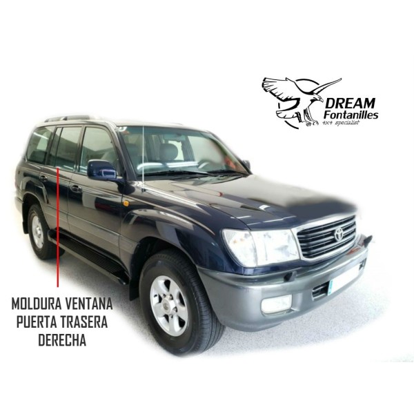 MOLDURA VENTANA PUERTA TRASERA DERECHA J10 ORIGINAL TOYOTA LAND CRUISER