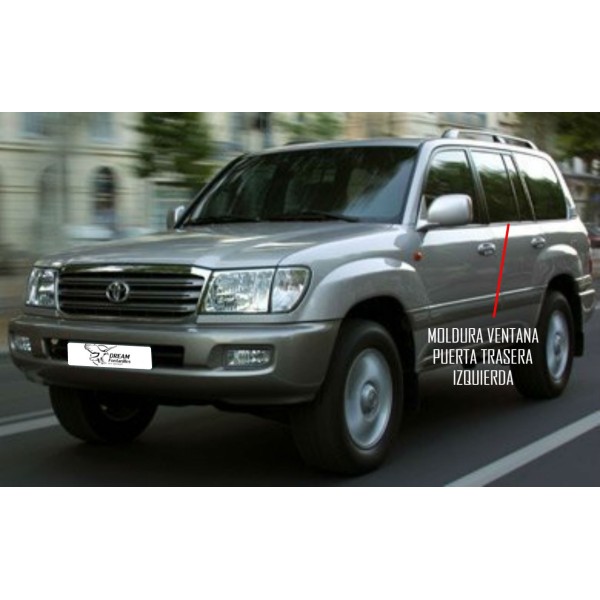 MOLDURA VENTANA PUERTA TRASERA IZQUIERDA J10 ORIGINAL TOYOTA LAND CRUISER