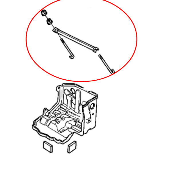 KIT SOPORTE BATERIA J8 ORIGINAL TOYOTA LAND CRUISER