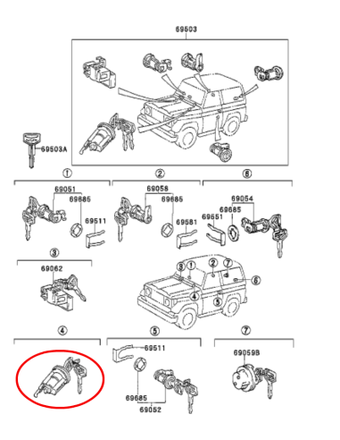 CLAUSOR ARRANQUE J7 ORIGINAL TOYOTA LAND CRUISER