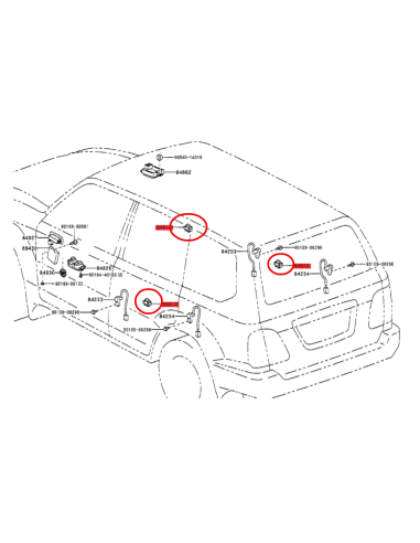 BOTON ELEVALUNAS SIMPLE J10 (1998-2000) ORIGINAL TOYOTA LAND CRUISER