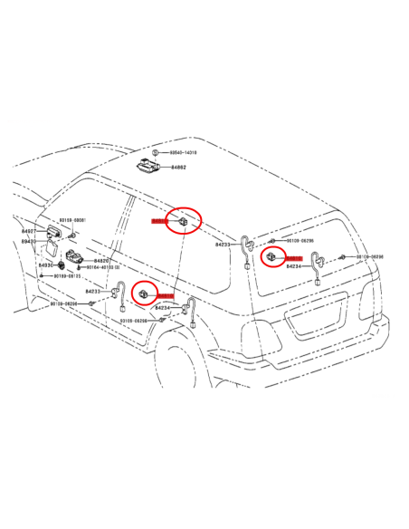 BOTON ELEVALUNAS SIMPLE J10 (1998-2000) ORIGINAL TOYOTA LAND CRUISER