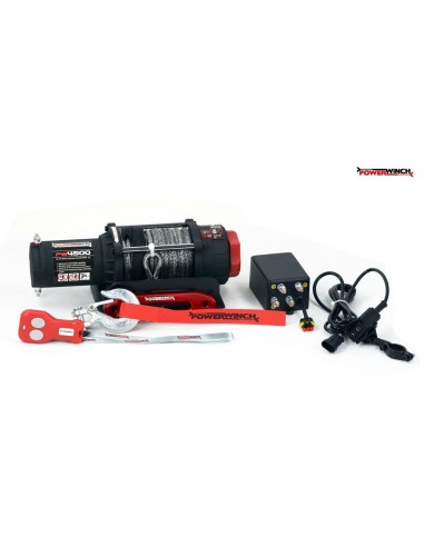 CABRESTANTE WINCH 4,5K (2.040KG) 12V - ATV - CABLE PLASMA POWERWINCH