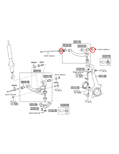 ARANDELA TRAPECIO SUPERIOR  J12/15 ORIGINAL TOYOTA LAND CRUISER