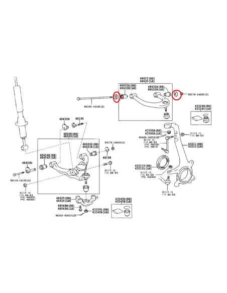 ARANDELA TRAPECIO SUPERIOR  J12/15 ORIGINAL TOYOTA LAND CRUISER