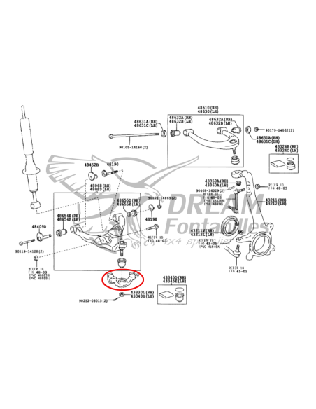 SOPORTE TRAPECIO INFERIOR DERECHO  J12/15 ORIGINAL TOYOTA LAND CRUISER