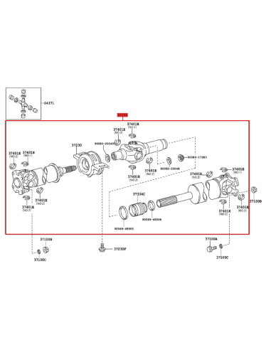CARDAN TRASERA COMPLETA HILUX ORIGINAL TOYOTA LAND CRUISER