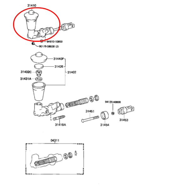 BOMBA EMBRAGUE J7 (1990-1994) ORIGINAL TOYOTA LAND CRUISER