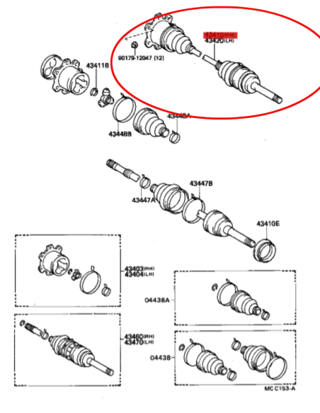 HOMOCINETICA + PALIER 4RUNNER/HILIUX PEDDERS
