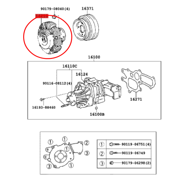 VISCOSO ACOPLADOR J12/15 ( 1KDFTV ) ORIGINAL TOYOTA LAND CRUISER