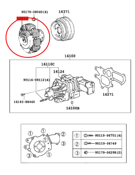 VISCOSO ACOPLADOR J12/15 ( 1KDFTV ) ORIGINAL TOYOTA LAND CRUISER