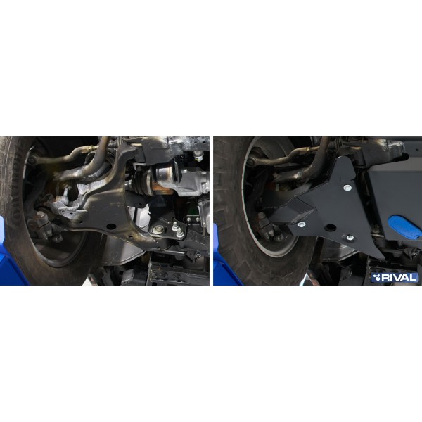 PROTECCIÓN BRAZOS DELANT. ACERO 3 MM NISSAN NAVARA D23 RIVAL