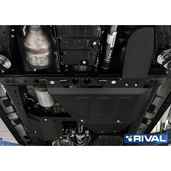 PROTECCIÓN CAJA TRANSFER+ADBLUE+SENSOR OXÍGENO ACERO 3 MM TOYOTA HILUX REVO RIVAL