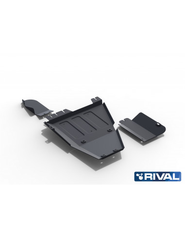 PROTECCIÓN CAJA TRANSFER+ADBLUE+SENSOR OXÍGENO ACERO 3 MM TOYOTA HILUX REVO RIVAL